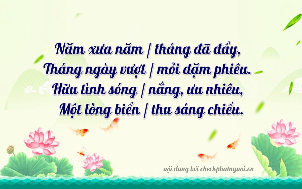 Bài thơ ý nghĩa cho <b>biển số 20B2-55499</b> tại website checkphatnguoi.vn