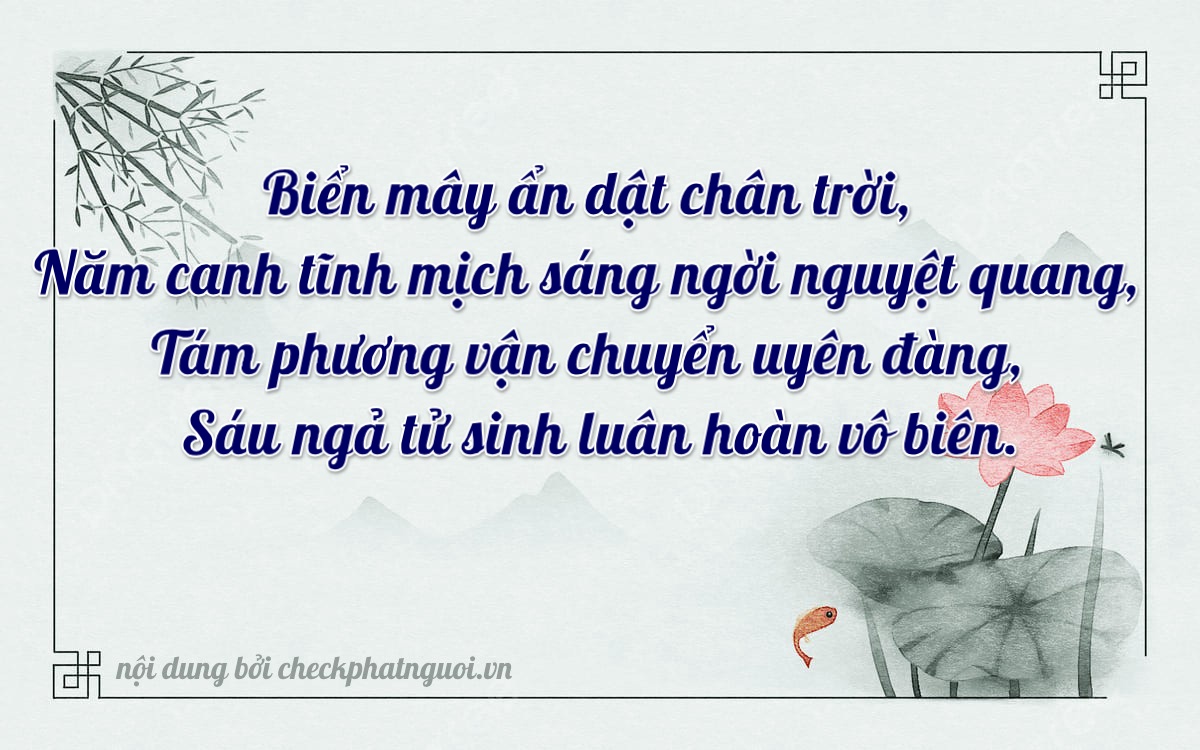 Bài thơ ý nghĩa cho <b>biển số 20B2-58674</b> tại website checkphatnguoi.vn
