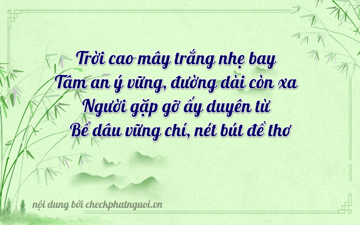 Bài thơ ý nghĩa cho <b>biển số 20B-37837</b> tại website checkphatnguoi.vn