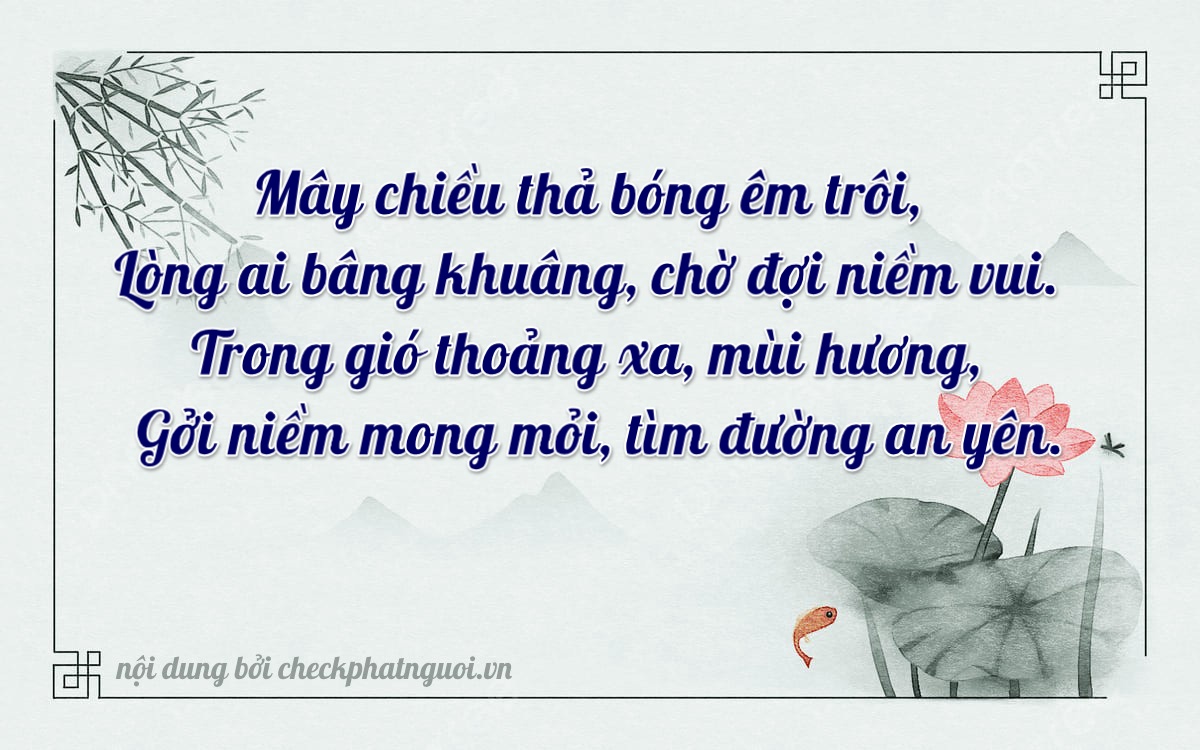 Bài thơ ý nghĩa cho <b>biển số 20C-08996</b> tại website checkphatnguoi.vn