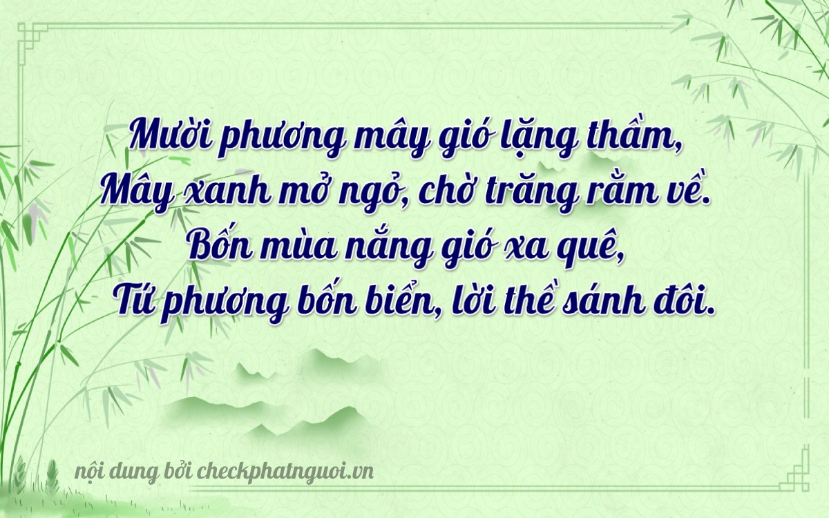 Bài thơ ý nghĩa cho <b>biển số 20C-11044</b> tại website checkphatnguoi.vn