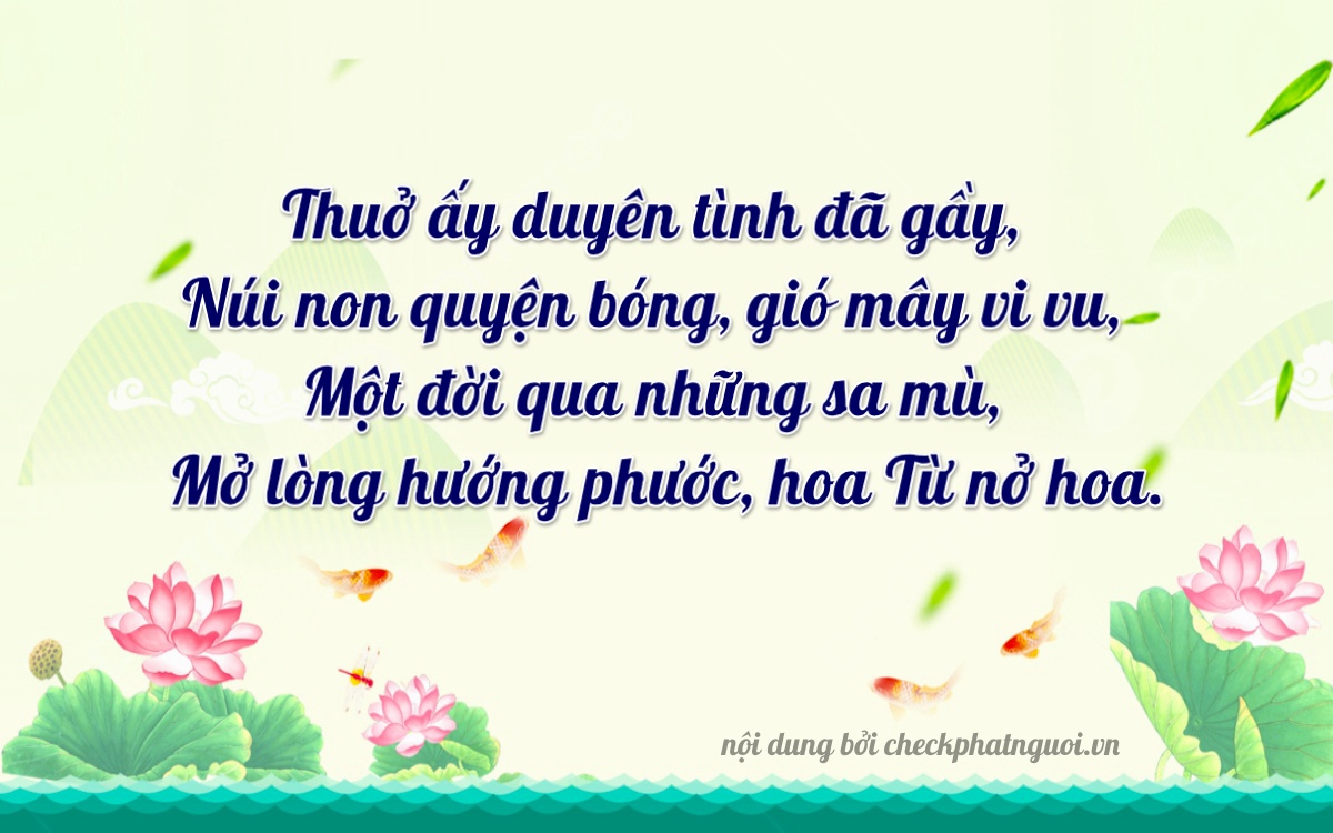 Bài thơ ý nghĩa cho <b>biển số 20C-11771</b> tại website checkphatnguoi.vn