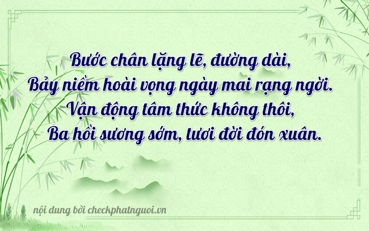 Bài thơ ý nghĩa cho <b>biển số 20C1-37693</b> tại website checkphatnguoi.vn