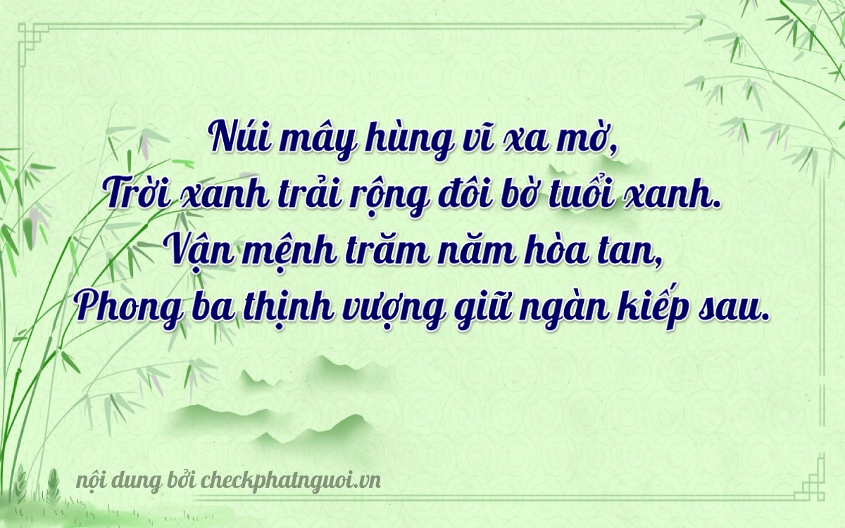 Bài thơ ý nghĩa cho <b>biển số 20C-27451</b> tại website checkphatnguoi.vn