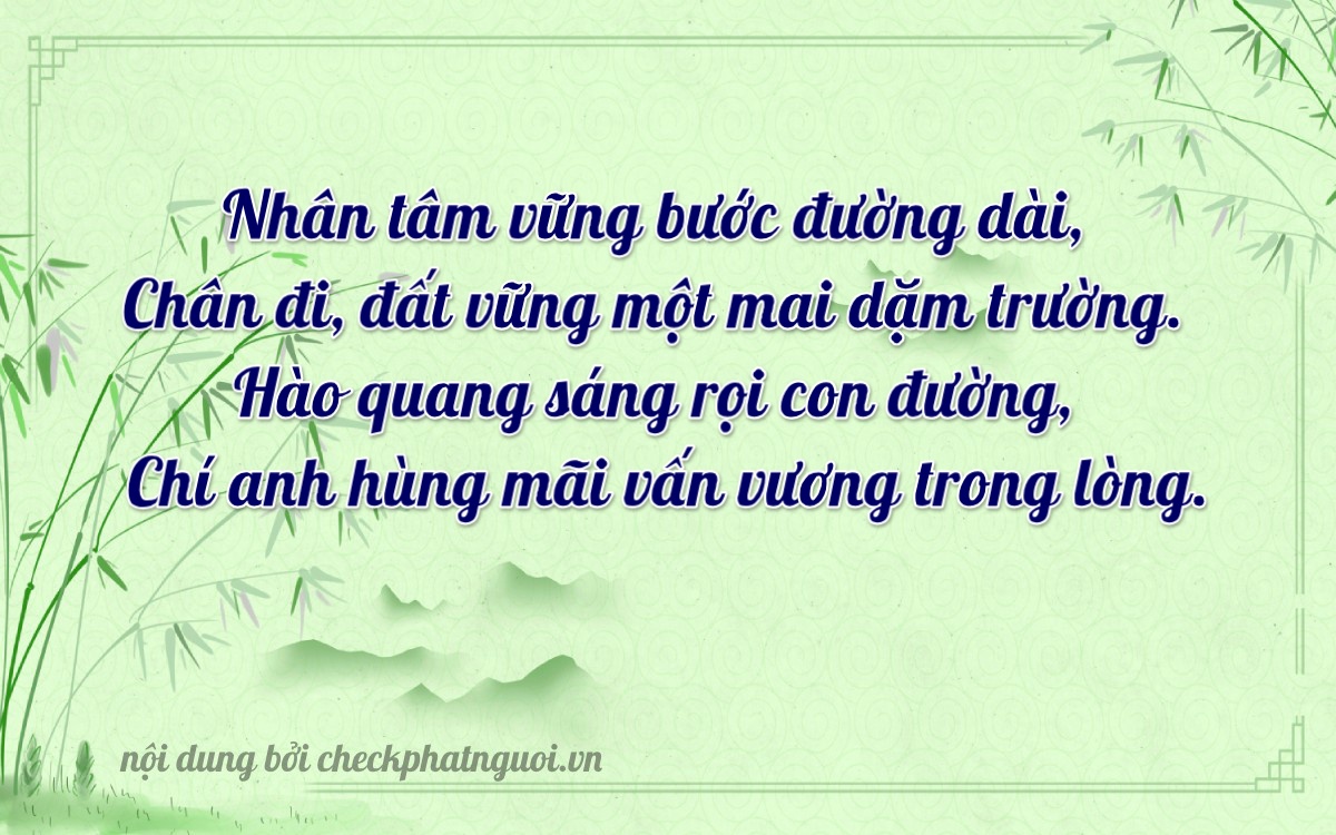 Bài thơ ý nghĩa cho <b>biển số 20C-28400</b> tại website checkphatnguoi.vn