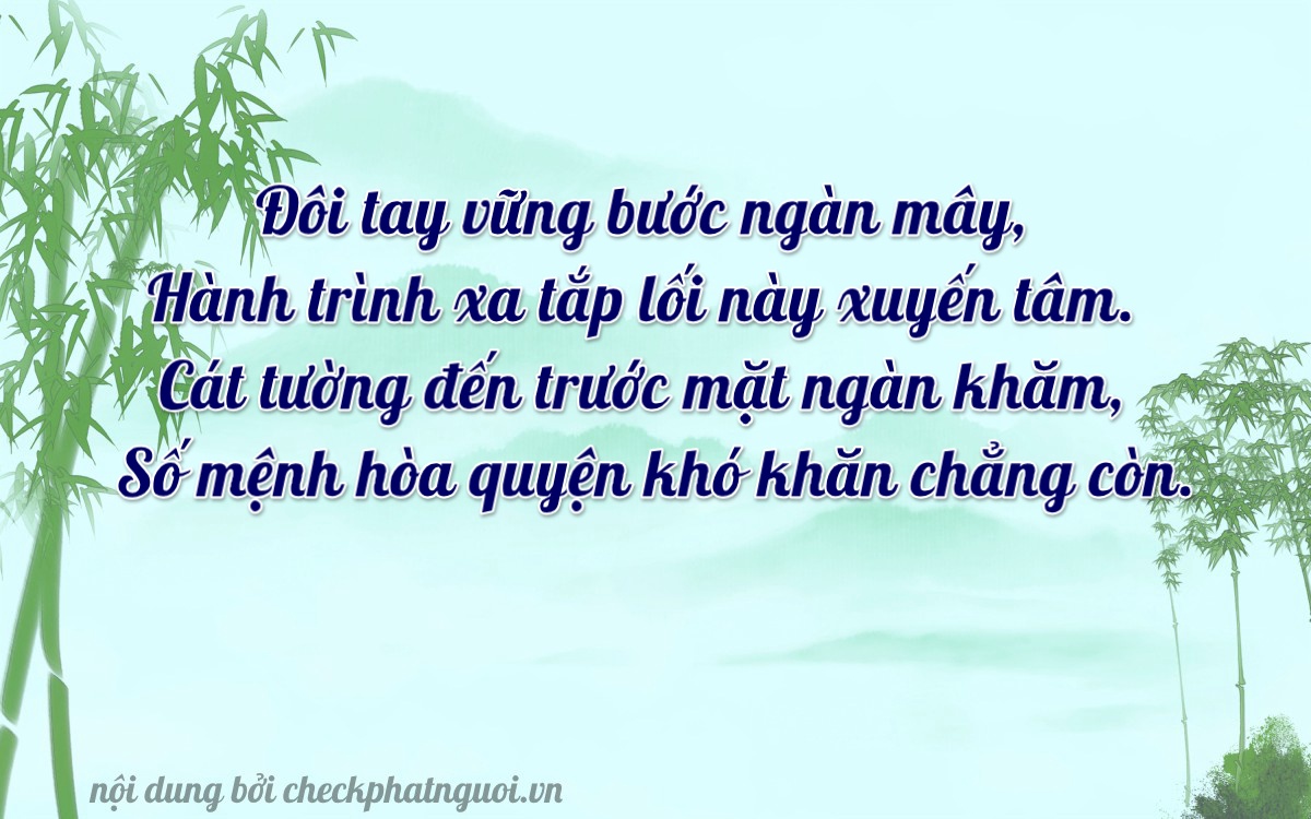 Bài thơ ý nghĩa cho <b>biển số 20C-28868</b> tại website checkphatnguoi.vn