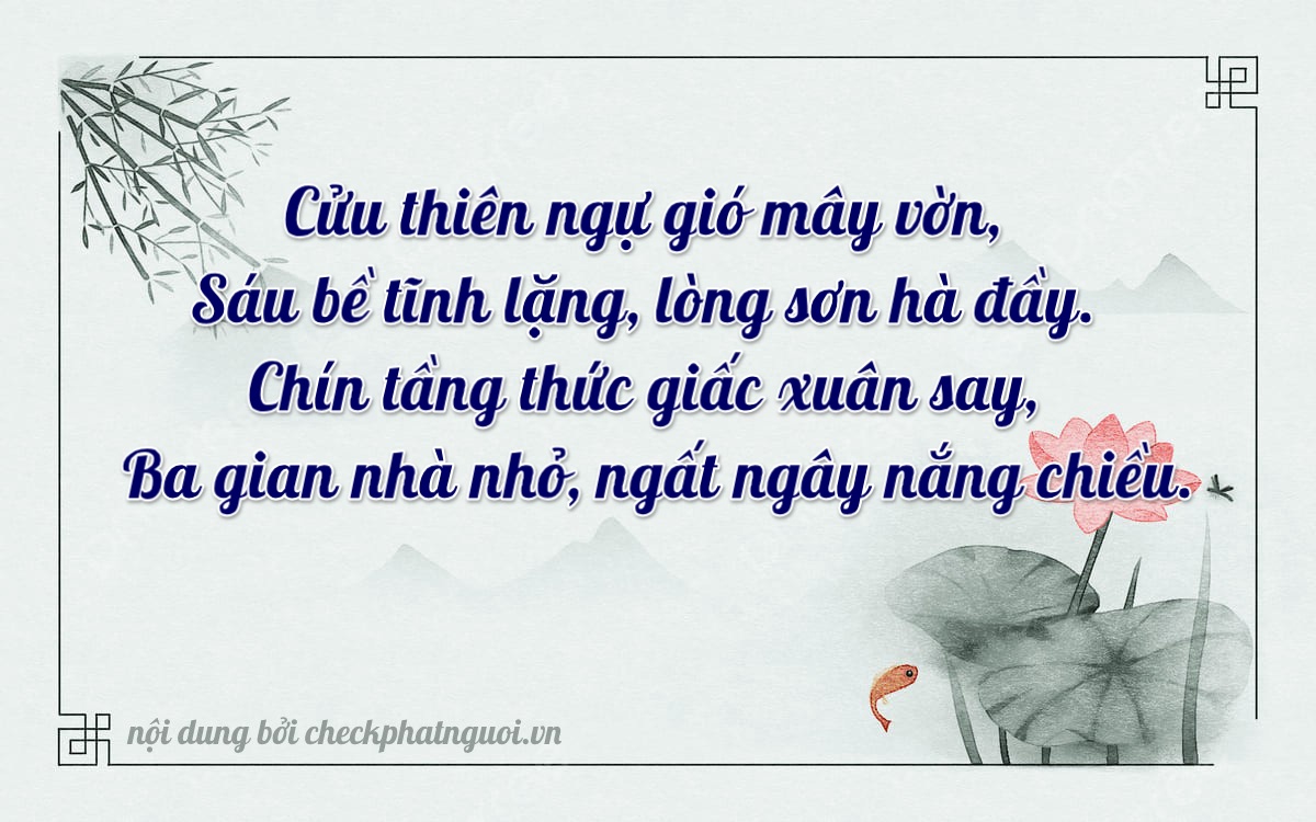 Bài thơ ý nghĩa cho <b>biển số 20C-29693</b> tại website checkphatnguoi.vn