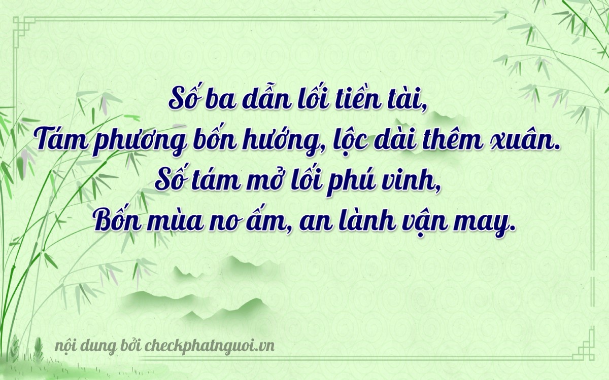 Bài thơ ý nghĩa cho <b>biển số 20C-30884</b> tại website checkphatnguoi.vn