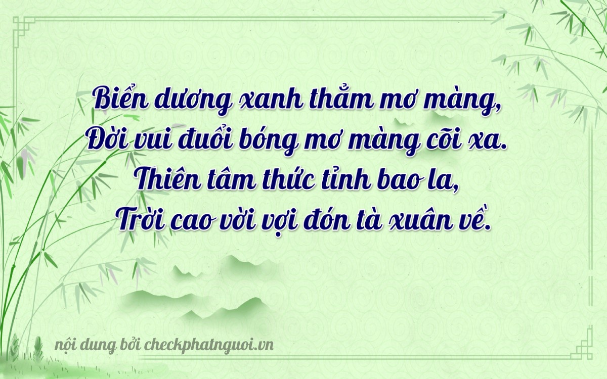 Bài thơ ý nghĩa cho <b>biển số 20C-31714</b> tại website checkphatnguoi.vn