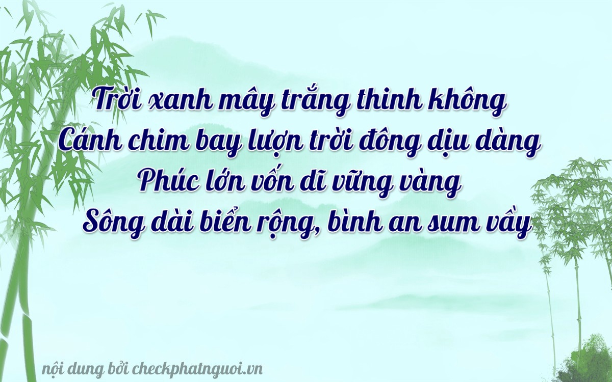 Bài thơ ý nghĩa cho <b>biển số 20D-01836</b> tại website checkphatnguoi.vn