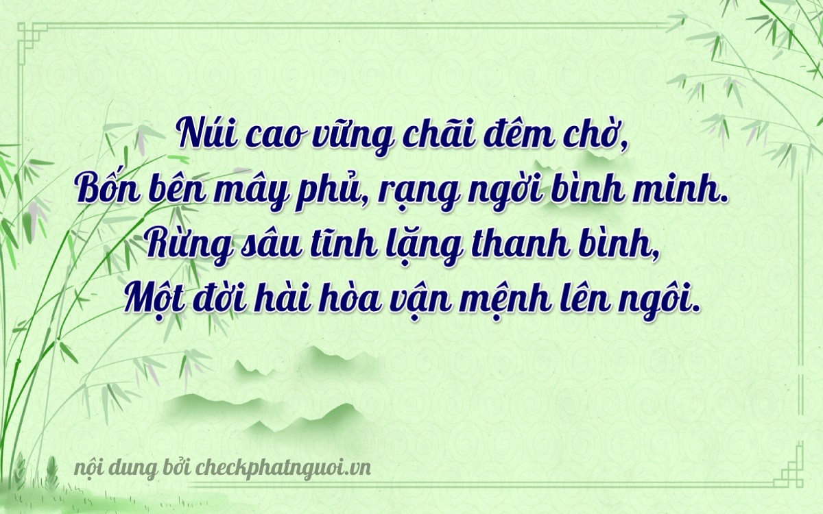 Bài thơ ý nghĩa cho <b>biển số 20D1-24104</b> tại website checkphatnguoi.vn