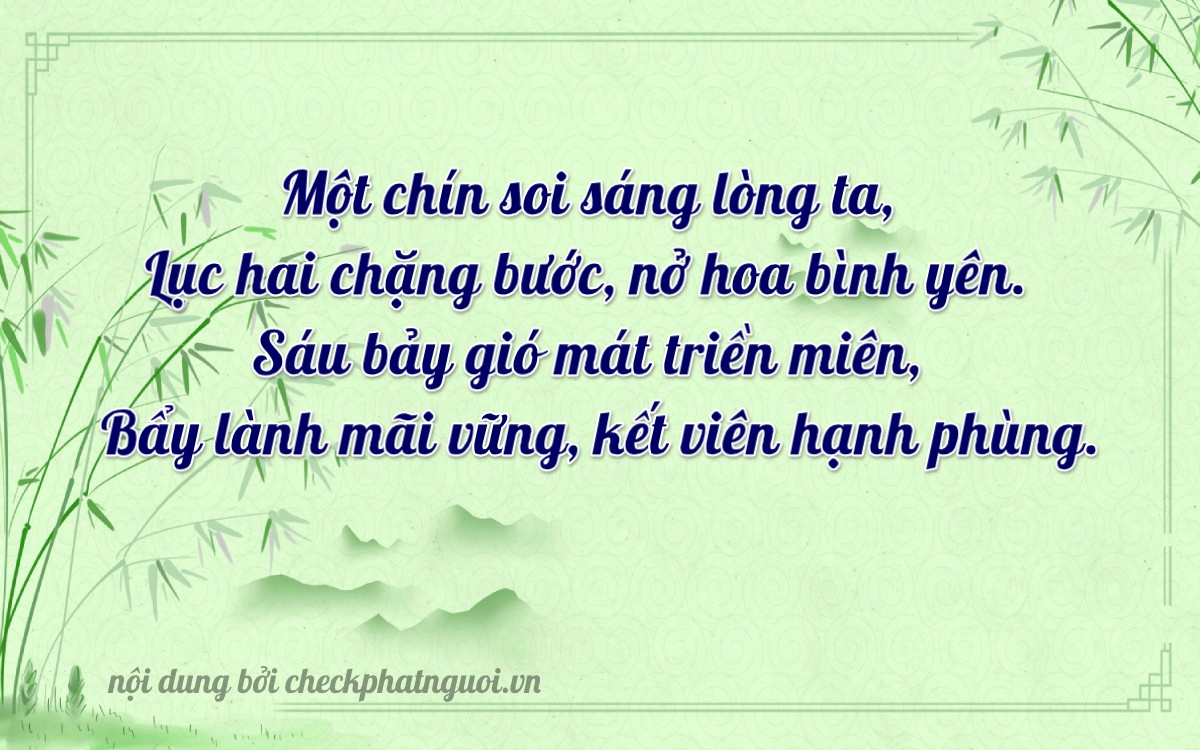 Bài thơ ý nghĩa cho <b>biển số 20D-19687</b> tại website checkphatnguoi.vn