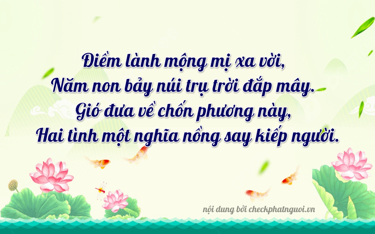 Bài thơ ý nghĩa cho <b>biển số 20E-00592</b> tại website checkphatnguoi.vn