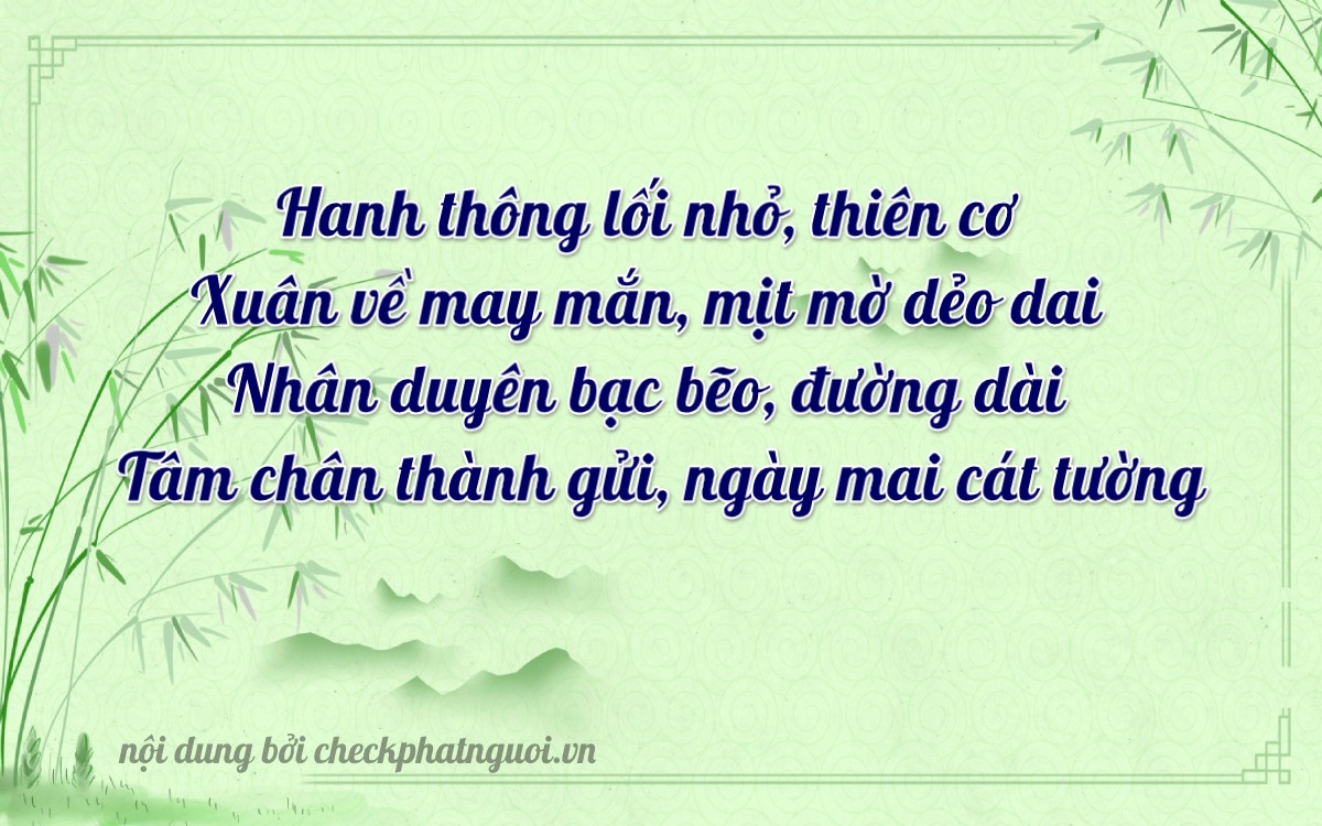 Bài thơ ý nghĩa cho <b>biển số 20E1-26053</b> tại website checkphatnguoi.vn