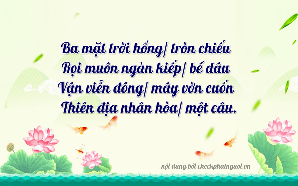 Bài thơ ý nghĩa cho <b>biển số 20E1-36682</b> tại website checkphatnguoi.vn