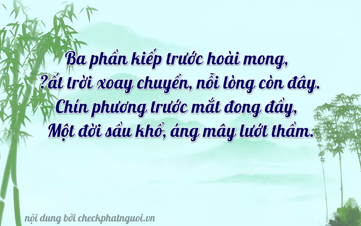 Bài thơ ý nghĩa cho <b>biển số 20G1-30953</b> tại website checkphatnguoi.vn