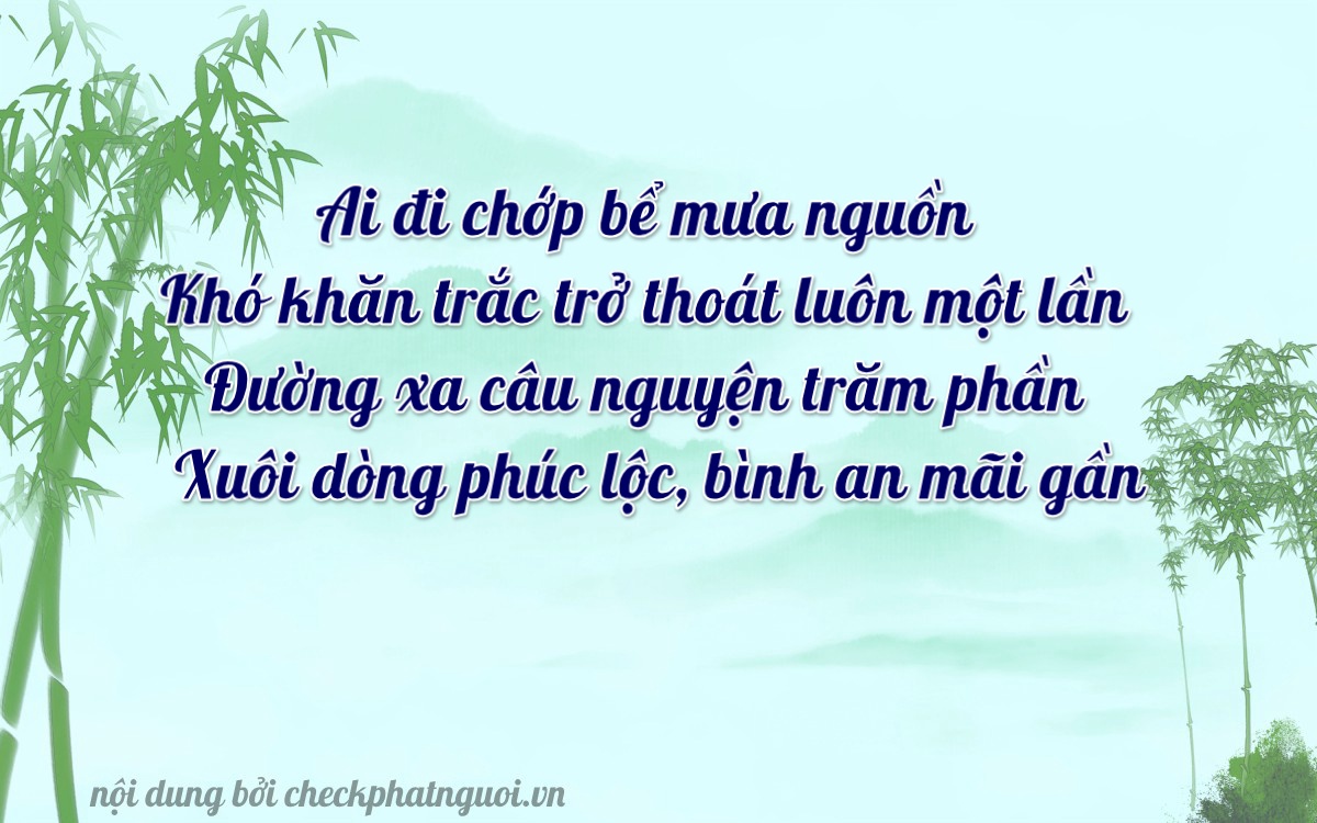 Bài thơ ý nghĩa cho <b>biển số 20G1-52014</b> tại website checkphatnguoi.vn
