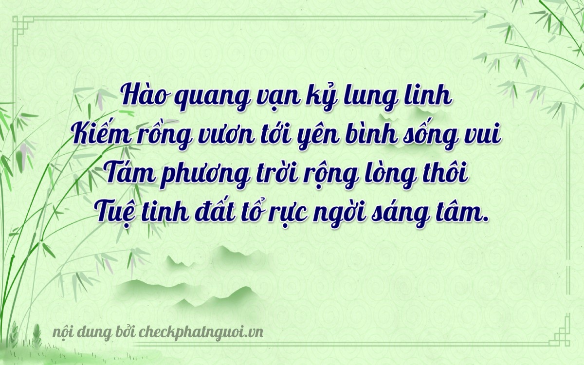 Bài thơ ý nghĩa cho <b>biển số 20G1-65276</b> tại website checkphatnguoi.vn