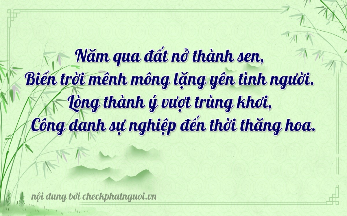Bài thơ ý nghĩa cho <b>biển số 20G-54209</b> tại website checkphatnguoi.vn