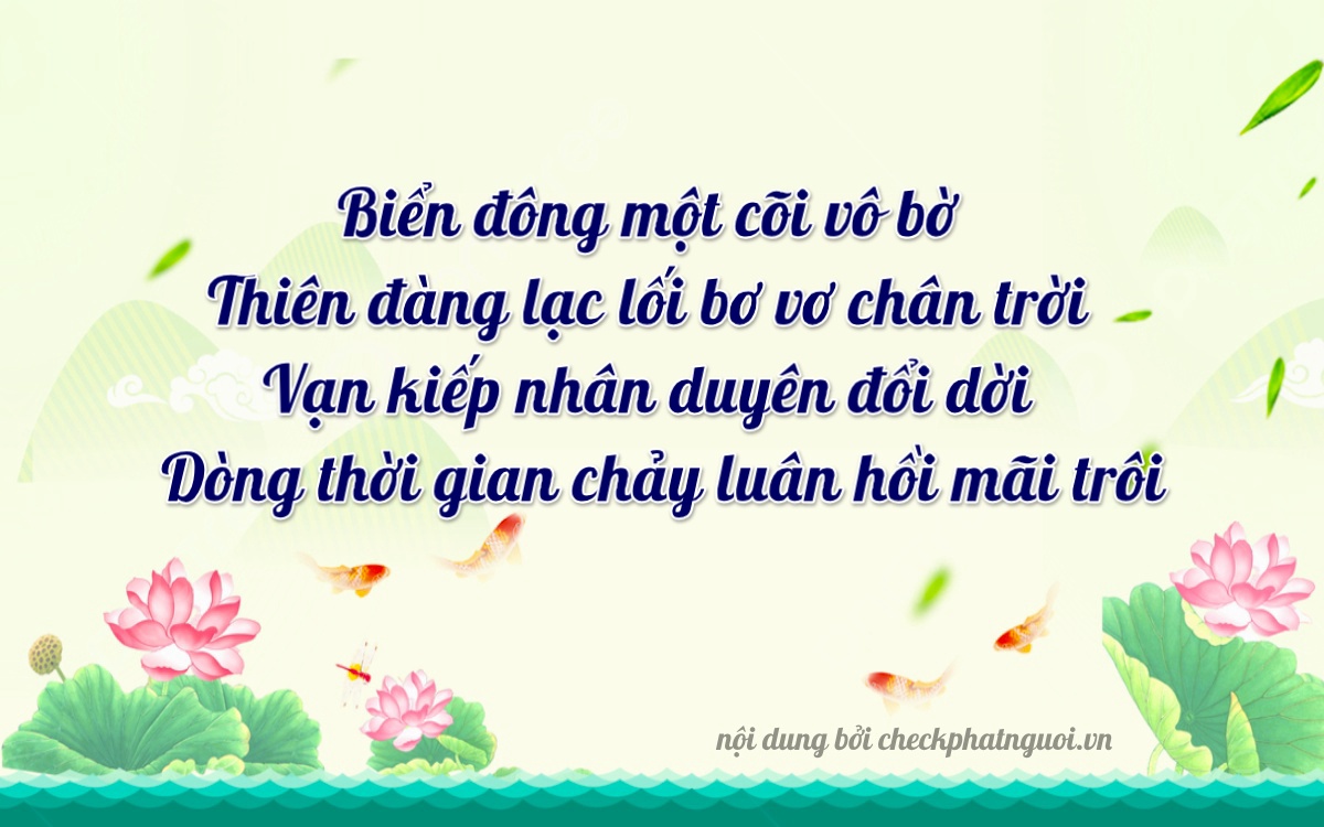 Bài thơ ý nghĩa cho <b>biển số 20H-01115</b> tại website checkphatnguoi.vn