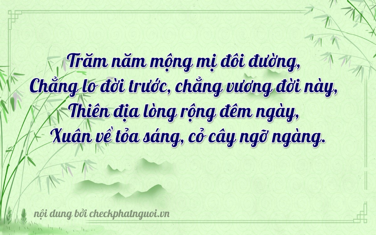Bài thơ ý nghĩa cho <b>biển số 20H1-10302</b> tại website checkphatnguoi.vn