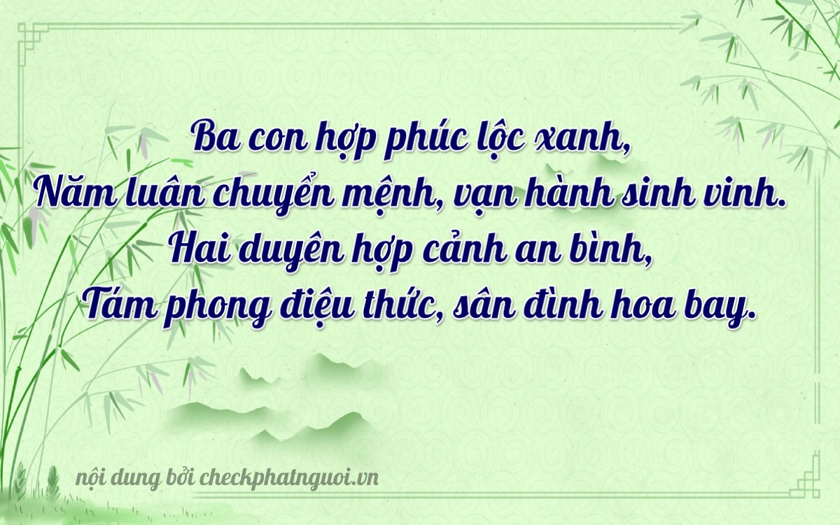 Bài thơ ý nghĩa cho <b>biển số 20H1-35282</b> tại website checkphatnguoi.vn