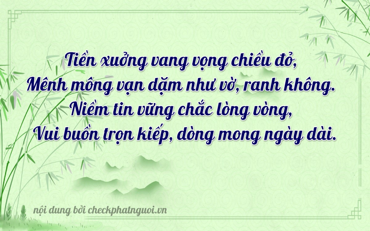 Bài thơ ý nghĩa cho <b>biển số 20H1-44552</b> tại website checkphatnguoi.vn