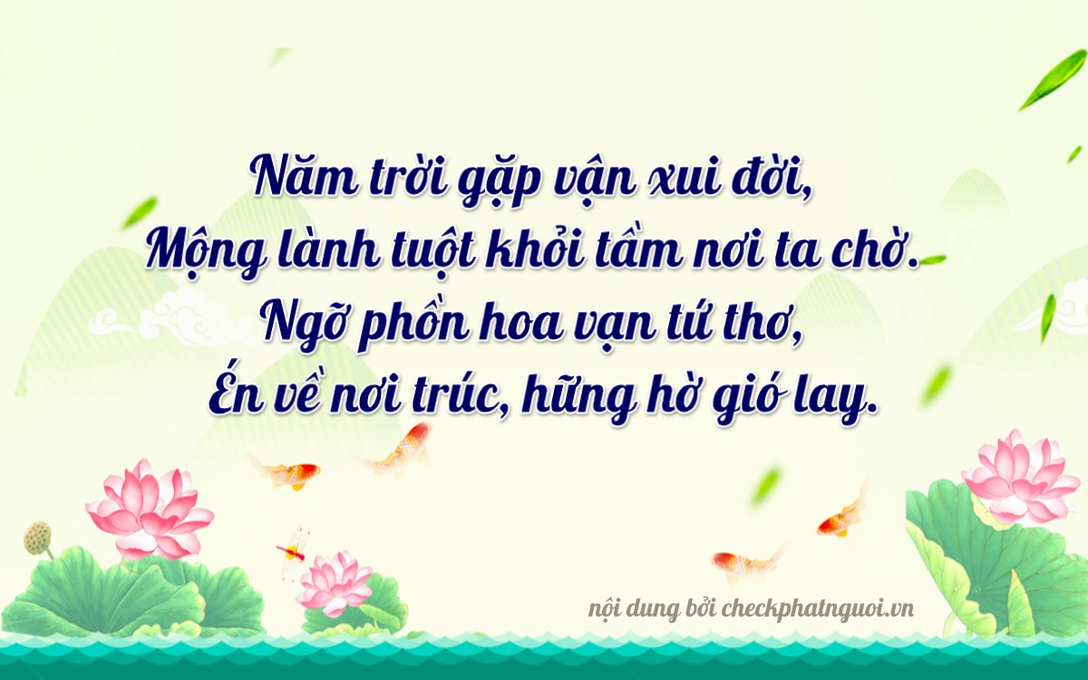 Bài thơ ý nghĩa cho <b>biển số 20H1-56088</b> tại website checkphatnguoi.vn