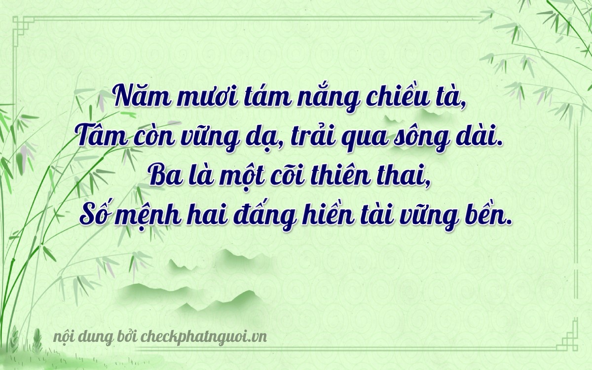 Bài thơ ý nghĩa cho <b>biển số 20H1-58321</b> tại website checkphatnguoi.vn