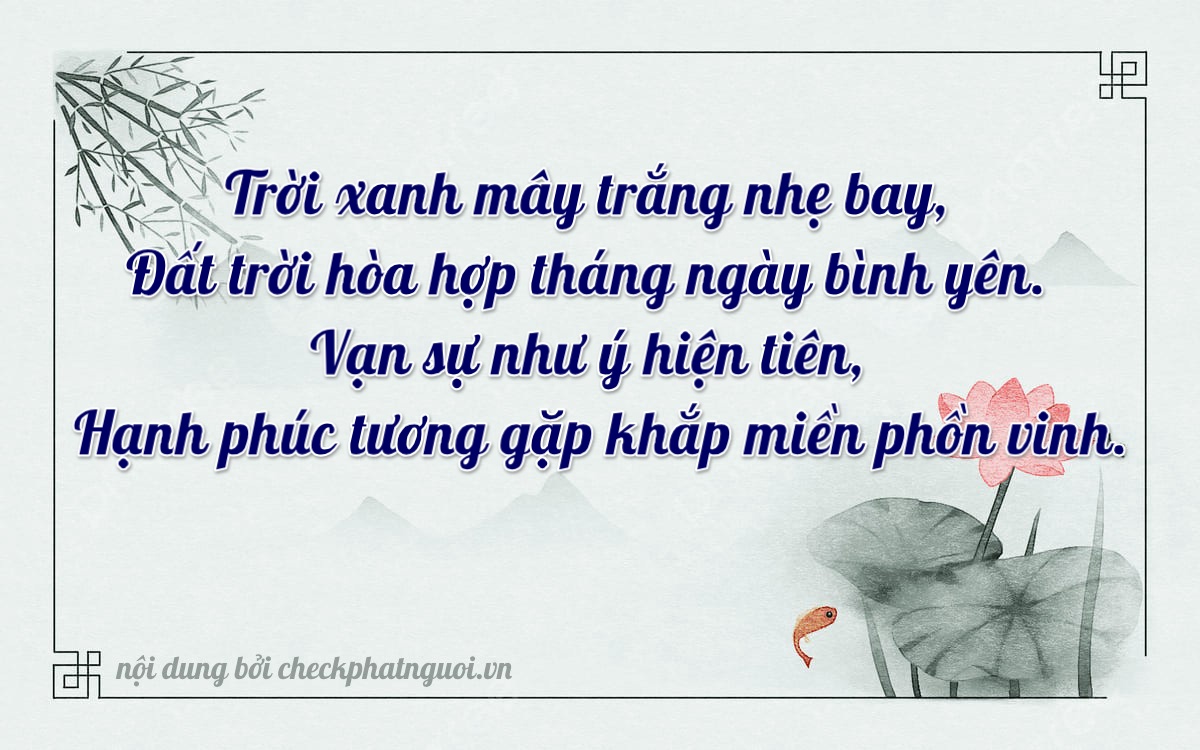 Bài thơ ý nghĩa cho <b>biển số 20H-26264</b> tại website checkphatnguoi.vn
