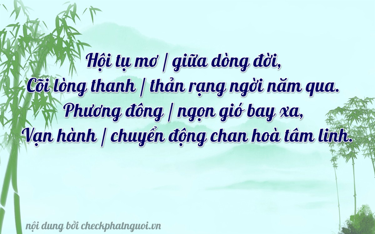 Bài thơ ý nghĩa cho <b>biển số 20L1-01477</b> tại website checkphatnguoi.vn