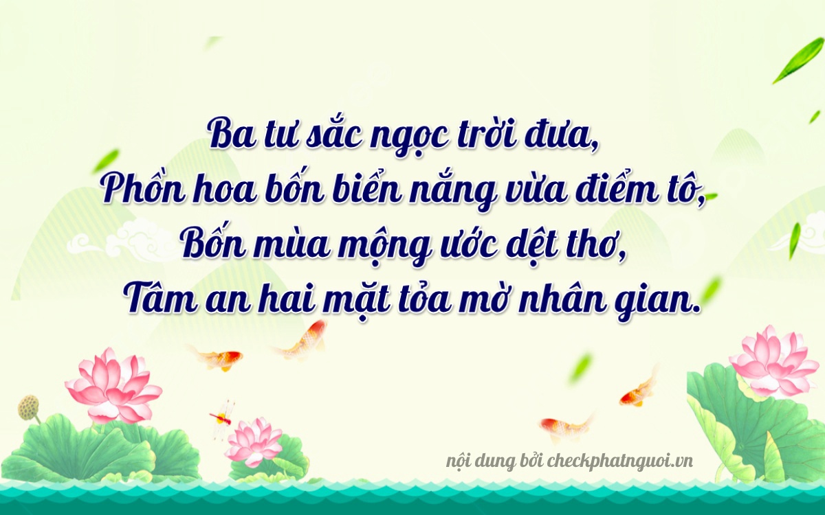 Bài thơ ý nghĩa cho <b>biển số 20L-3542</b> tại website checkphatnguoi.vn