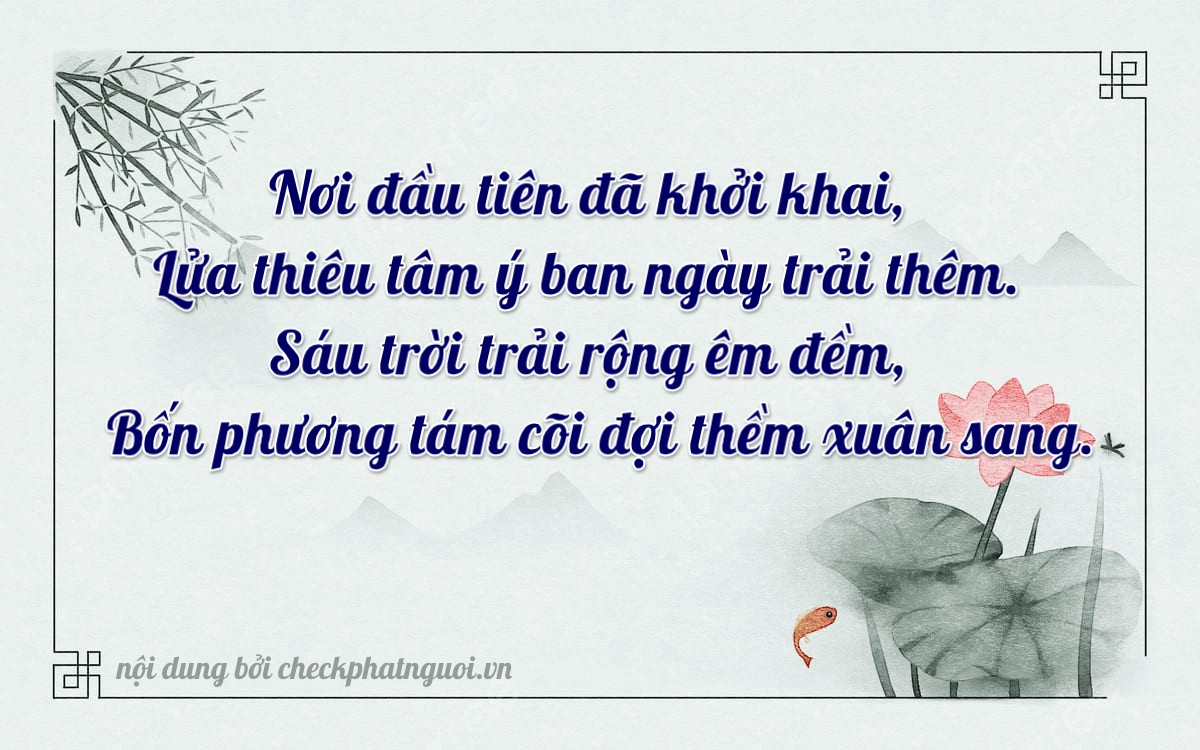 Bài thơ ý nghĩa cho <b>biển số 20M-85046</b> tại website checkphatnguoi.vn