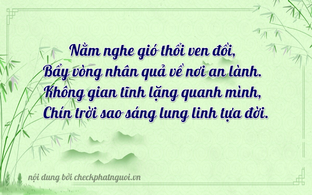 Bài thơ ý nghĩa cho <b>biển số 20N-16790</b> tại website checkphatnguoi.vn