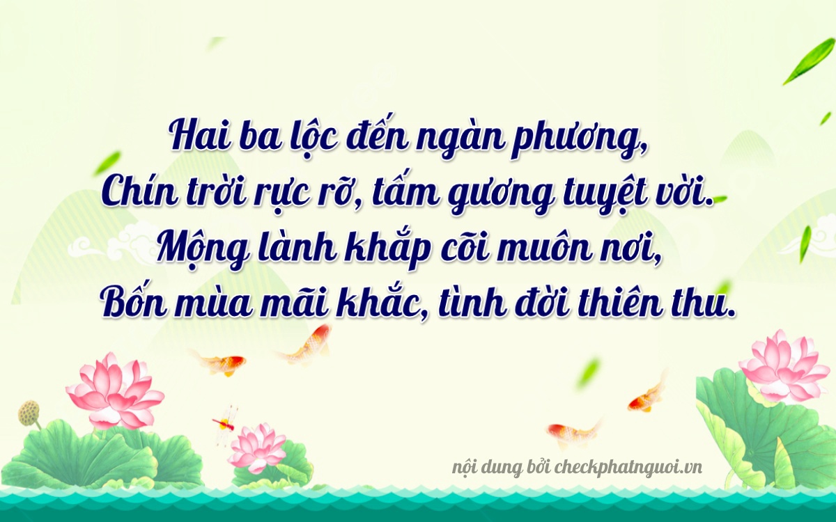 Bài thơ ý nghĩa cho <b>biển số 21339</b> tại website checkphatnguoi.vn