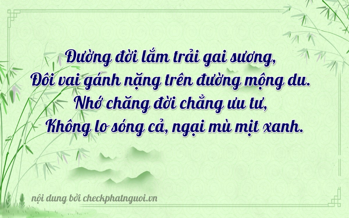 Bài thơ ý nghĩa cho <b>biển số 21820</b> tại website checkphatnguoi.vn