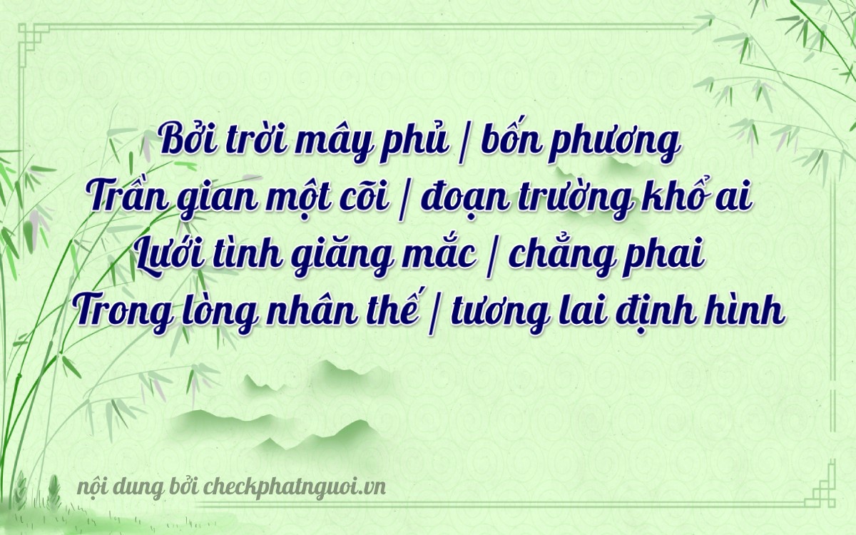 Bài thơ ý nghĩa cho <b>biển số 21989</b> tại website checkphatnguoi.vn