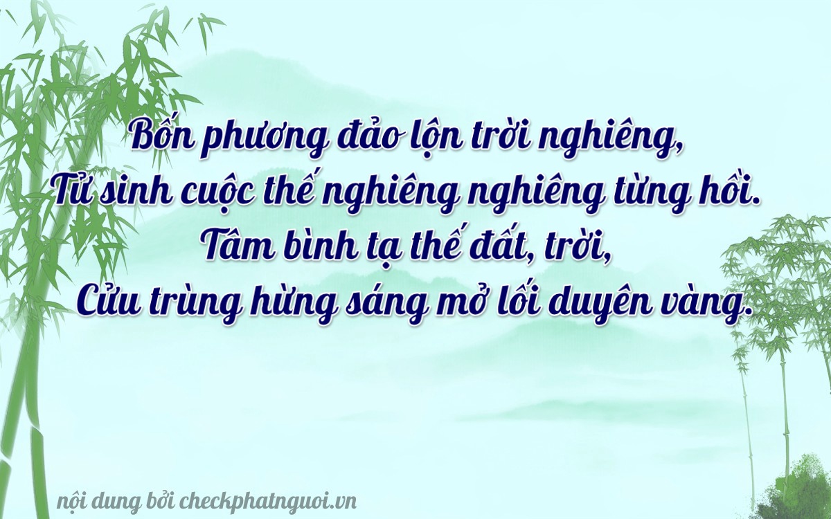 Bài thơ ý nghĩa cho <b>biển số 21A-04949</b> tại website checkphatnguoi.vn