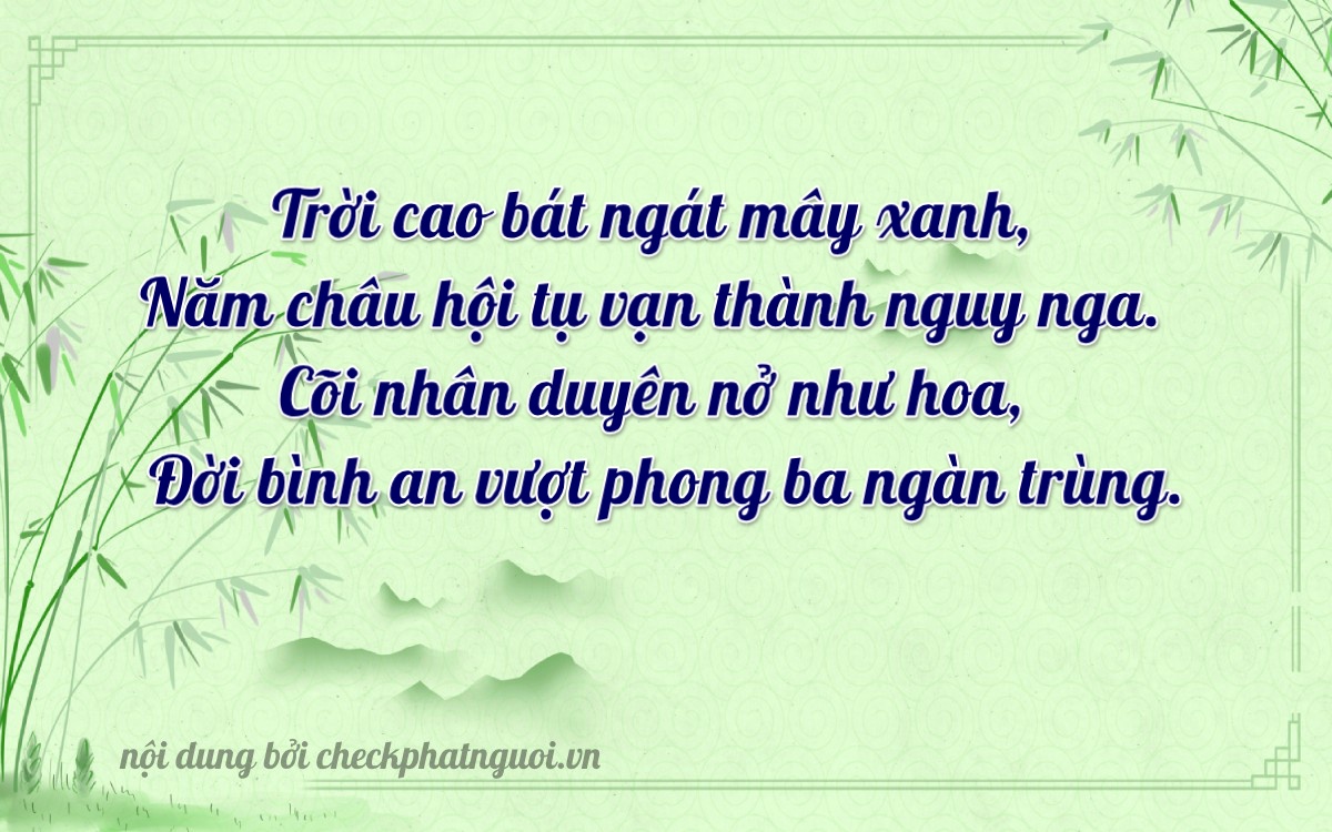 Bài thơ ý nghĩa cho <b>biển số 21A2-30056</b> tại website checkphatnguoi.vn