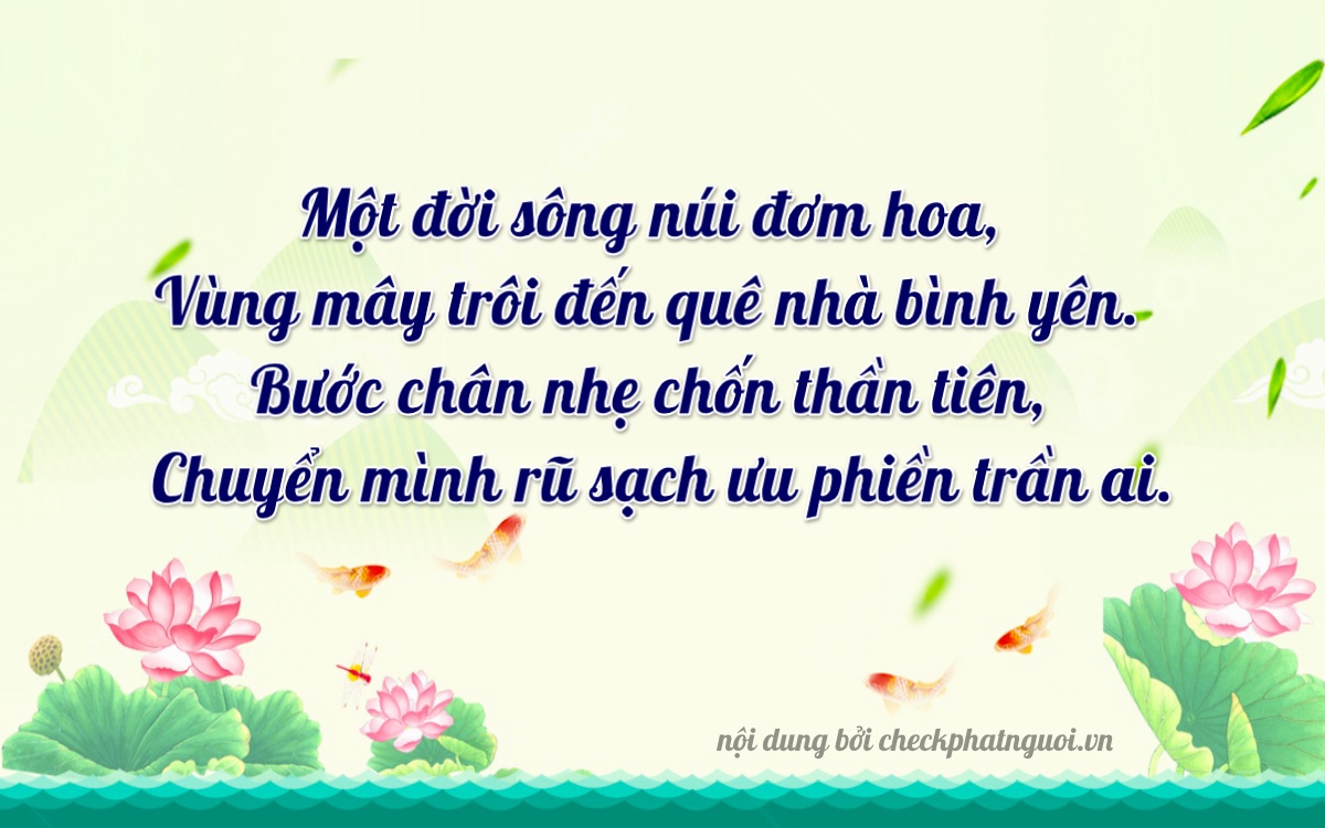 Bài thơ ý nghĩa cho <b>biển số 21A-31141</b> tại website checkphatnguoi.vn