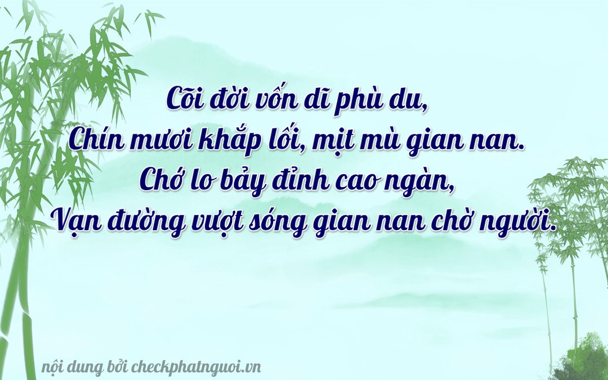 Bài thơ ý nghĩa cho <b>biển số 21B1-61097</b> tại website checkphatnguoi.vn
