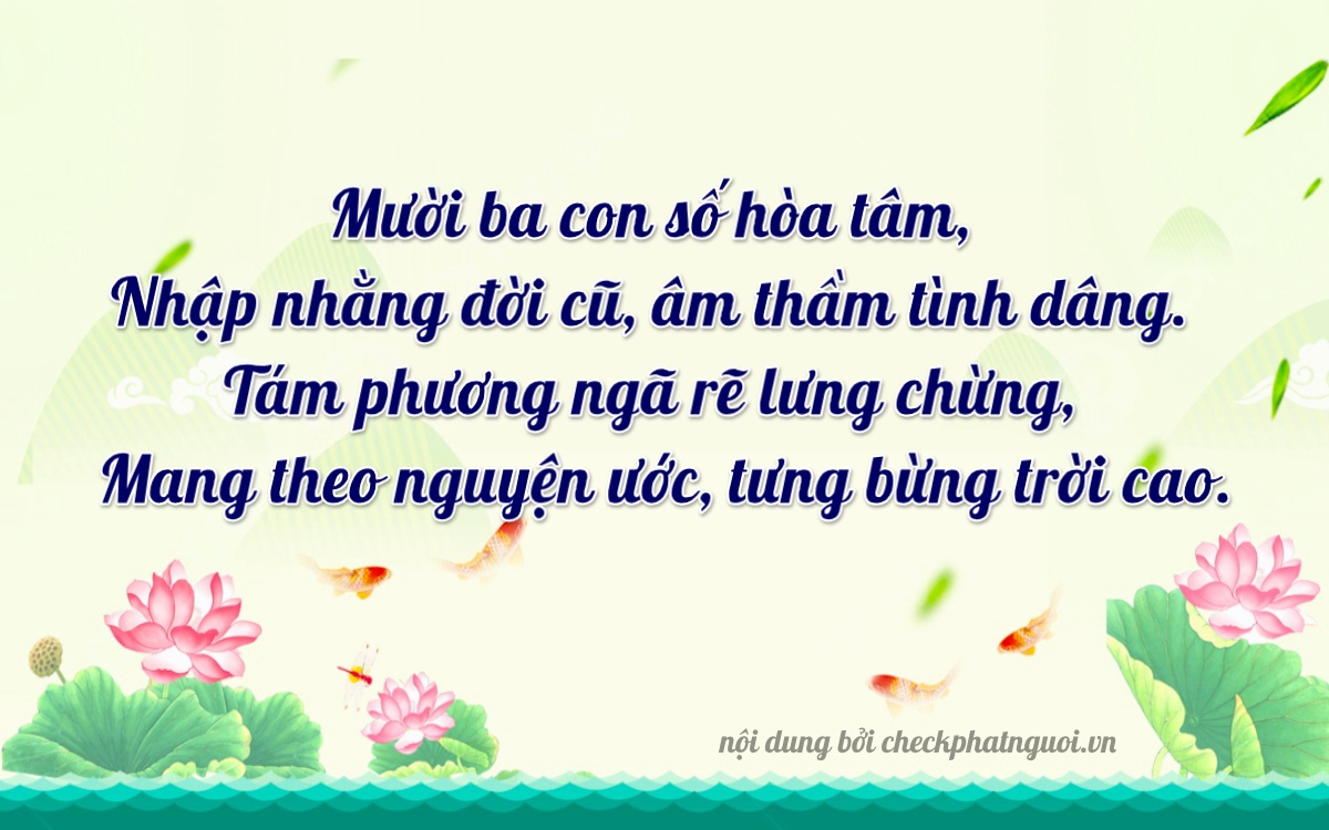 Bài thơ ý nghĩa cho <b>biển số 21BA-13823</b> tại website checkphatnguoi.vn