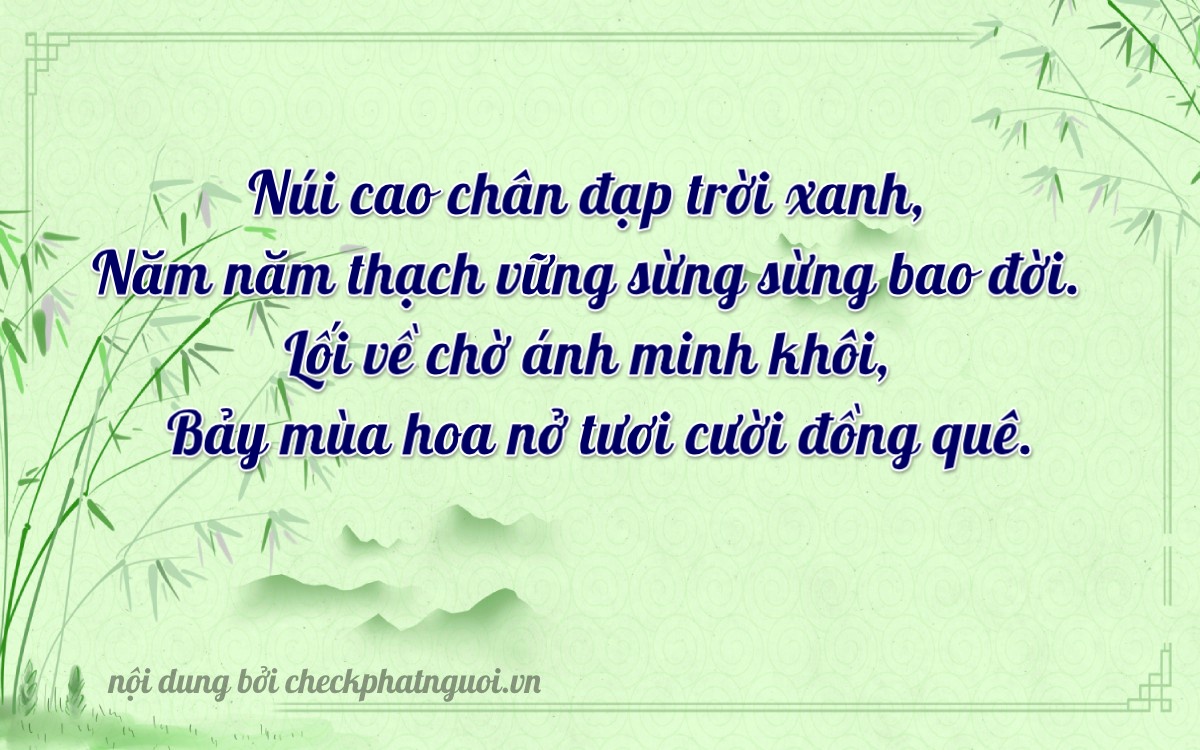Bài thơ ý nghĩa cho <b>biển số 21C-07654</b> tại website checkphatnguoi.vn
