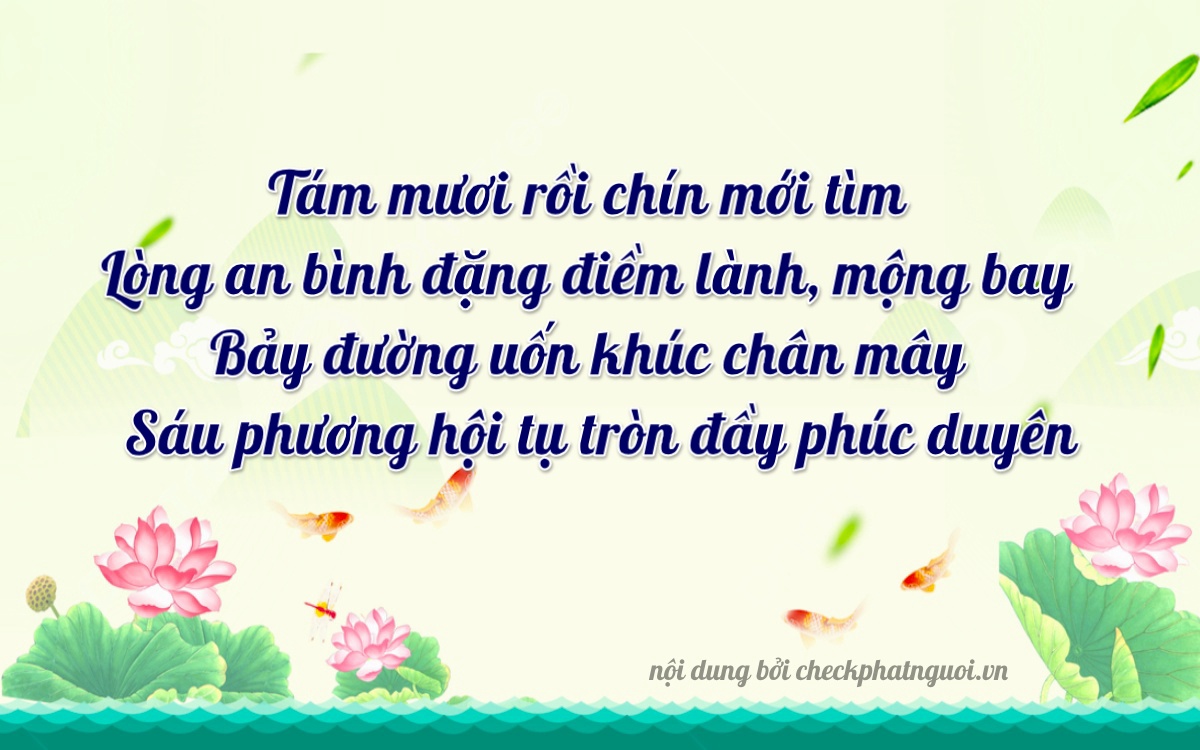 Bài thơ ý nghĩa cho <b>biển số 21C-09876</b> tại website checkphatnguoi.vn