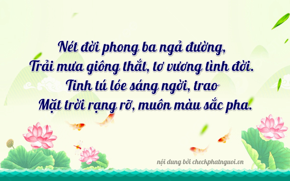 Bài thơ ý nghĩa cho <b>biển số 21MA-22290</b> tại website checkphatnguoi.vn