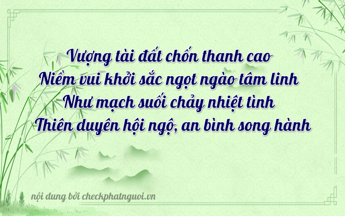 Bài thơ ý nghĩa cho <b>biển số 22610</b> tại website checkphatnguoi.vn