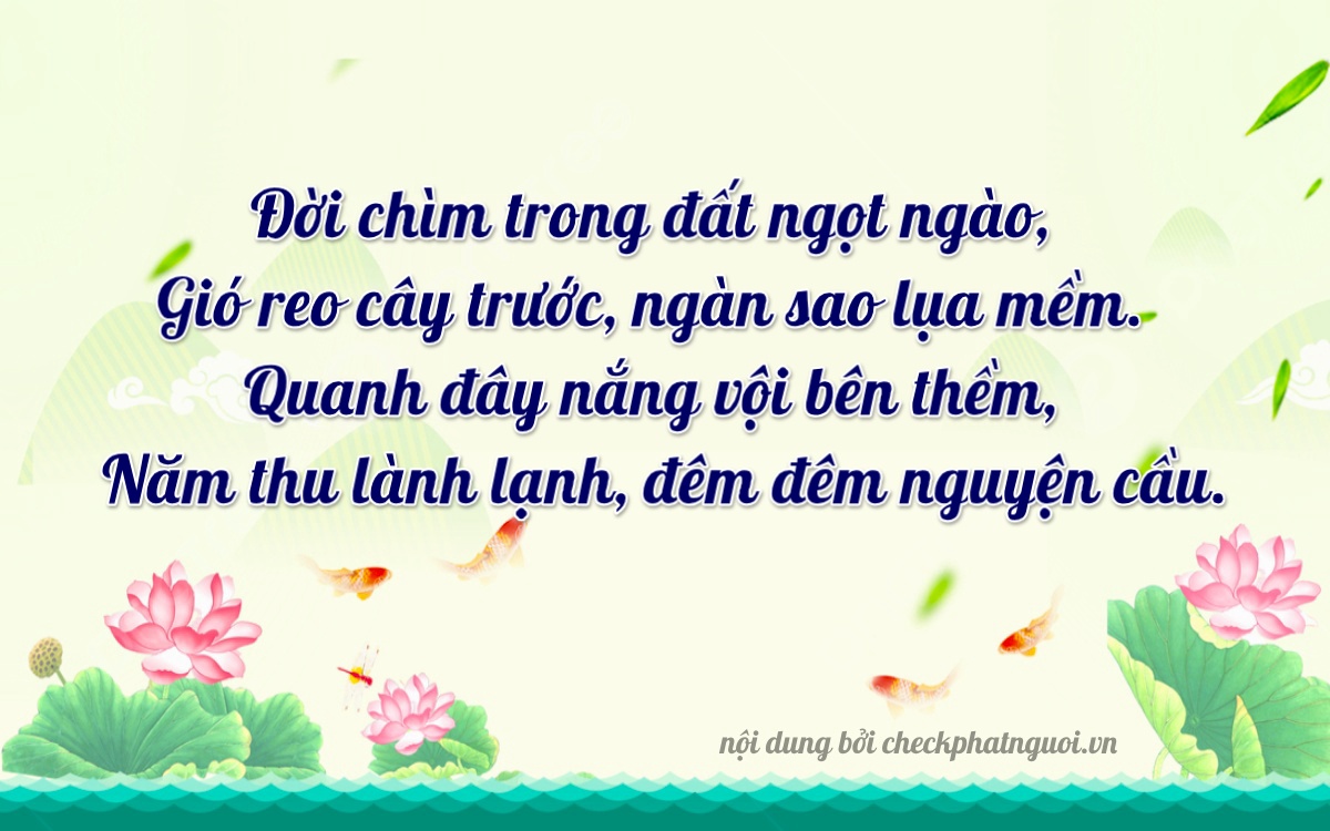 Bài thơ ý nghĩa cho <b>biển số 22784</b> tại website checkphatnguoi.vn