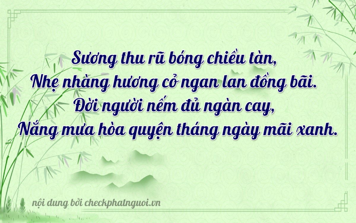 Bài thơ ý nghĩa cho <b>biển số 22A-03634</b> tại website checkphatnguoi.vn