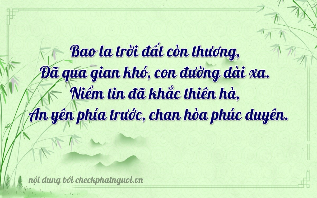 Bài thơ ý nghĩa cho <b>biển số 22A-06039</b> tại website checkphatnguoi.vn