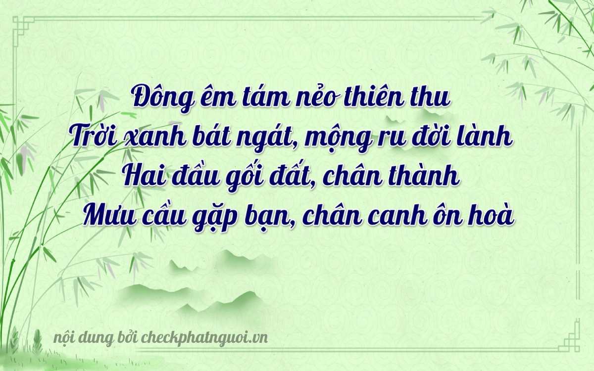Bài thơ ý nghĩa cho <b>biển số 22A-10828</b> tại website checkphatnguoi.vn